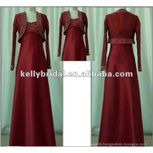 red ball and long sleeve wedding gown